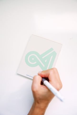 accountfully branded notebook and hand
